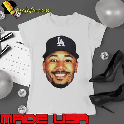 Mookie Betts Los Angeles Dodgers big face shirt