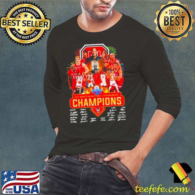 NC State Wolfpack 2024 ACC Men’s basketball tournament Champions signatures s Long Sleeve Tee NC State Wolfpack 2024 ACC Men’s basketball tournament Champions signatures s Long Sleeve Tee