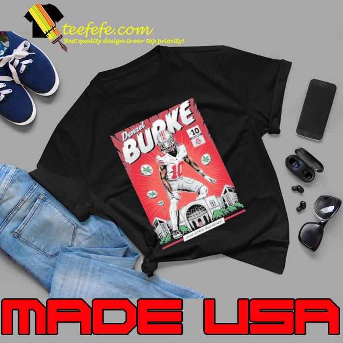 Ohio State Buckeyes #10 Denzel Burke Nil Comic s Unisex Ohio State Buckeyes #10 Denzel Burke Nil Comic s Unisex
