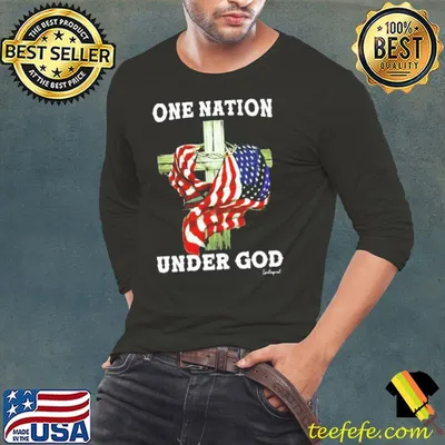 One Nation Under God American Flag Cross shirt