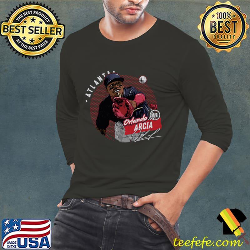 Orlando Arcia Venezuelan professional baseball shortstop Atlanta Dots T-Shirt Orlando Arcia Venezuelan professional baseball shortstop Atlanta Dots T-Shirt