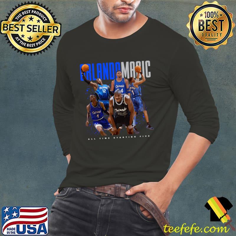 Orlando Magic All Time Sting Five T-Shirt Long Sleeve Tee Orlando Magic All Time Sting Five T-Shirt Long Sleeve Tee