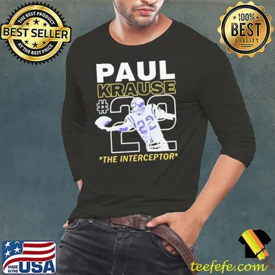 Paul Krause The Interceptor #22 shirt