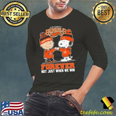 Peanuts Snoopy And Charlie Brown Cincinnati Bengals Forever Not Just When We Win Shirt