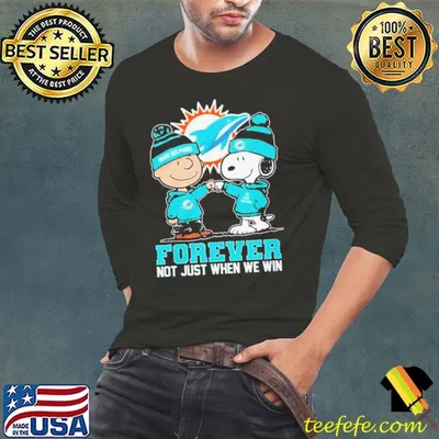 Peanuts Snoopy And Charlie Brown Miami Dolphins Forever Not Just When We Win Shirt