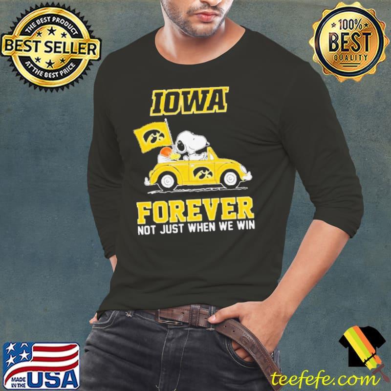 Peanuts Snoopy And Woodstock Iowa Hawkeyes National Championship On Car Forever Not Just When We Win Shirt Long Sleeve Tee Peanuts Snoopy And Woodstock Iowa Hawkeyes National Championship On Car Forever Not Just When We Win Shirt Long Sleeve Tee