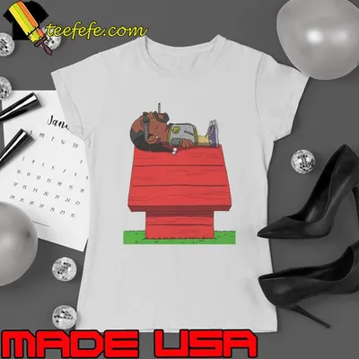 Peanuts Snoopy parody smoking Snoop Dogg on Rooftop shirt