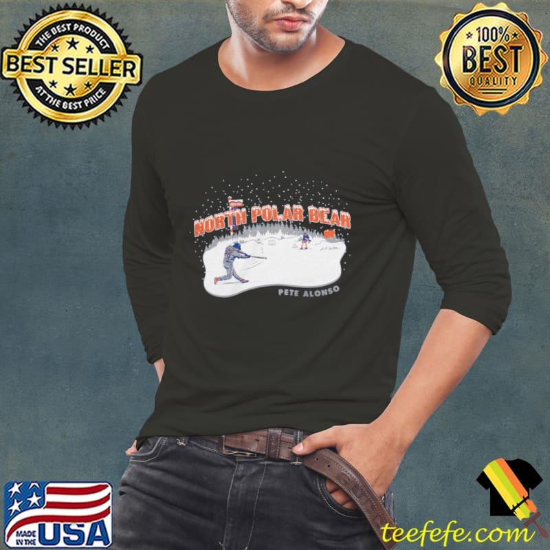 Pete Alonso American professional baseball first baseman North Polar Bear T-Shirt Long Sleeve Tee Pete Alonso American professional baseball first baseman North Polar Bear T-Shirt Long Sleeve Tee
