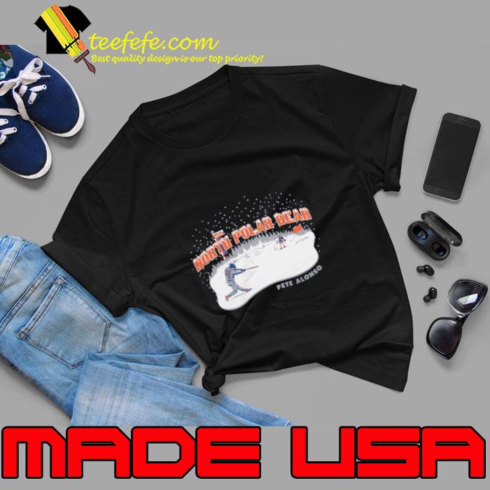 Pete Alonso American professional baseball first baseman North Polar Bear T-Shirt Unisex Pete Alonso American professional baseball first baseman North Polar Bear T-Shirt Unisex