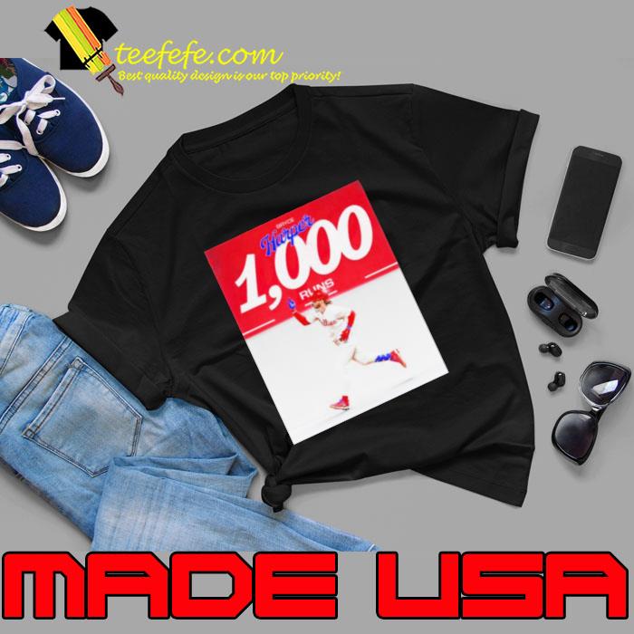 Philadelphia Phillies Bryce Harper 1000 Runs Shirt Unisex Philadelphia Phillies Bryce Harper 1000 Runs Shirt Unisex
