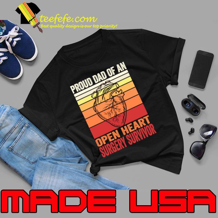 Proud Dad Of An Open Heart Heart Surgery Recovery Retro T-Shirt Unisex Proud Dad Of An Open Heart Heart Surgery Recovery Retro T-Shirt Unisex