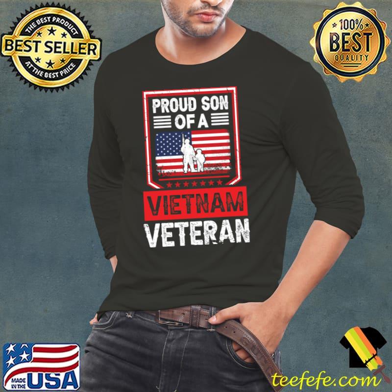 Proud son of a vietnam veteran american flag T-Shirt