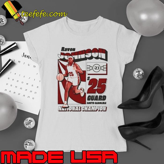 Raven Johnson 25 Guard South Carolina National Champions s Ladies tee Raven Johnson 25 Guard South Carolina National Champions s Ladies tee