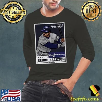 Reggie Jackson New York Y Throwback Card T-Shirt