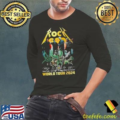 Rock God Metallica World Tour 2024 Signatures shirt