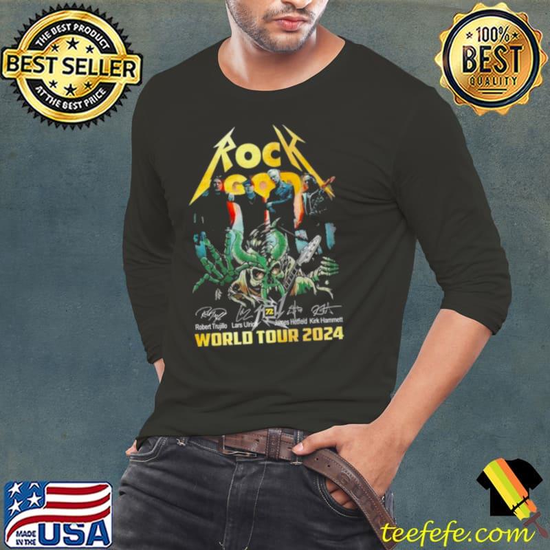 Rock God Metallica World Tour 2024 Signatures  shirt