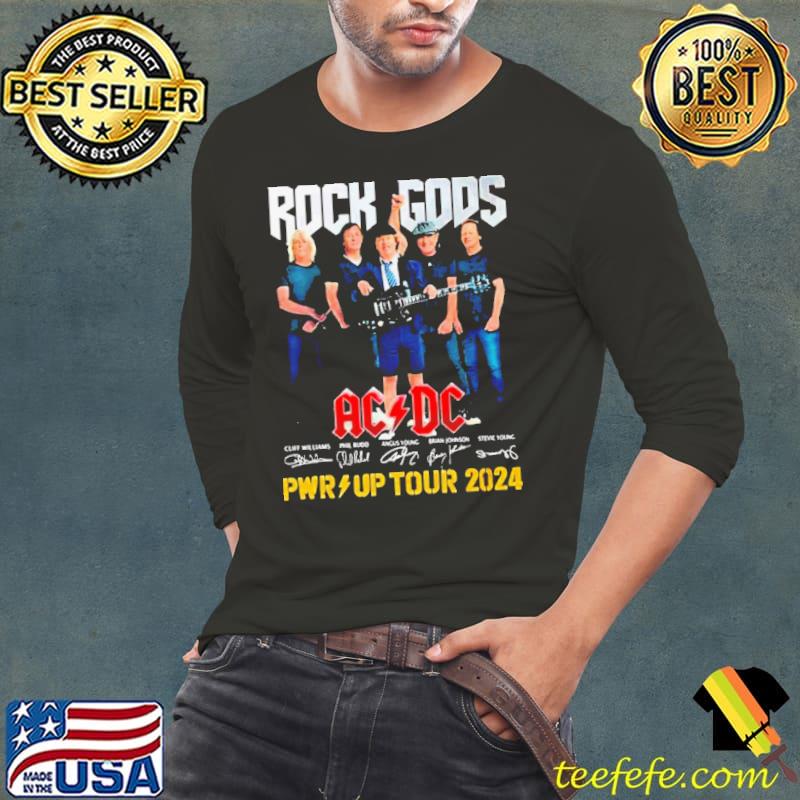 Rock Gods Acdc Pwr Up Tour 2024 Signatures s Long Sleeve Tee Rock Gods Acdc Pwr Up Tour 2024 Signatures s Long Sleeve Tee
