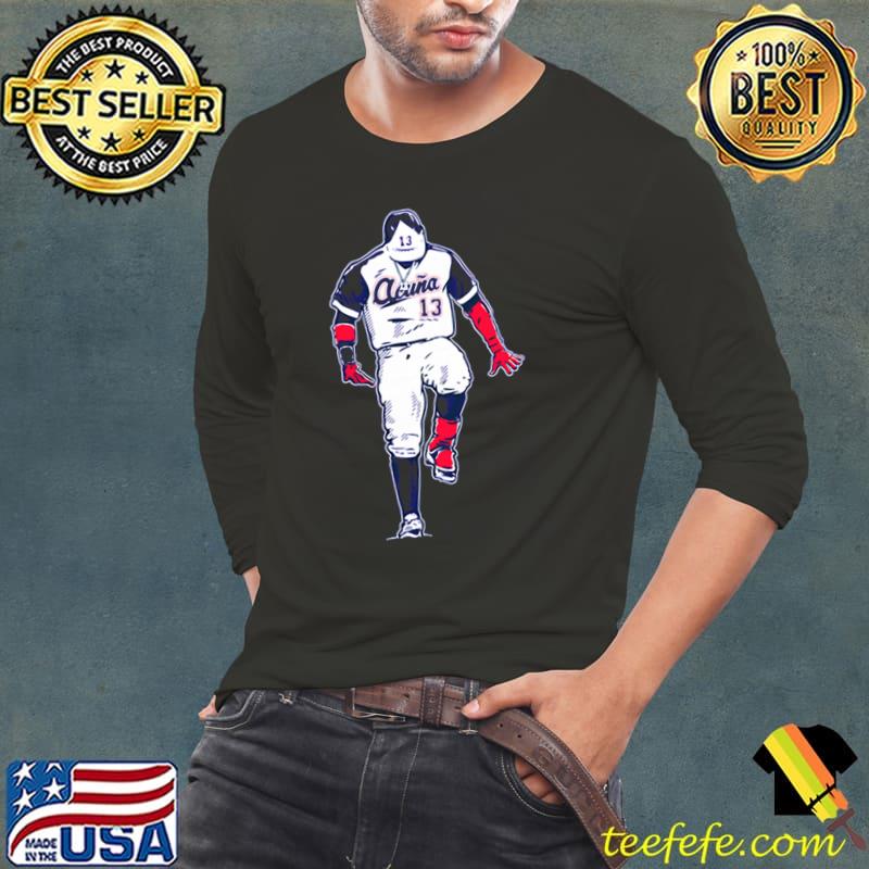 Ronald Acuna Jr. Venezuelan professional baseball outfielder Superstar Pose T-Shirt Long Sleeve Tee Ronald Acuna Jr. Venezuelan professional baseball outfielder Superstar Pose T-Shirt Long Sleeve Tee