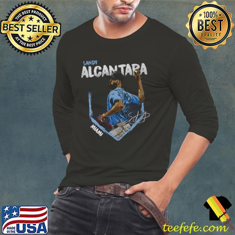 Sandy Alcantara Dominican professional baseball pitcher Miami Base T-Shirt Long Sleeve Tee Sandy Alcantara Dominican professional baseball pitcher Miami Base T-Shirt Long Sleeve Tee