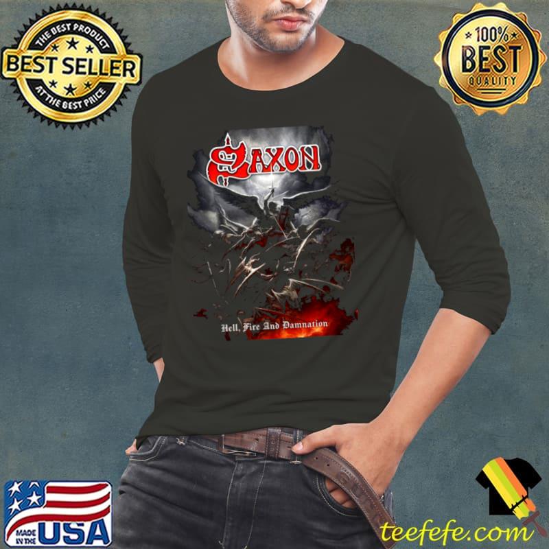 Saxon English heavy metal band T-Shirt Long Sleeve Tee Saxon English heavy metal band T-Shirt Long Sleeve Tee