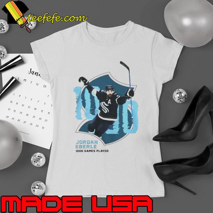 Seattle Kraken Jordan Eberle 1000th game shirt Seattle Kraken Jordan Eberle 1000th game shirt