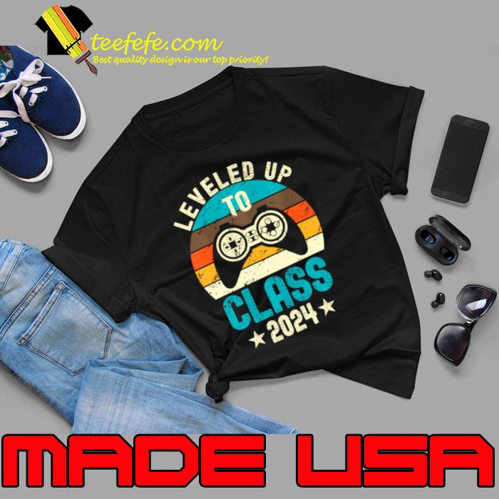 Senior Graduation Leveled Up Gamer 2024 Vintage T-Shirt Unisex Senior Graduation Leveled Up Gamer 2024 Vintage T-Shirt Unisex