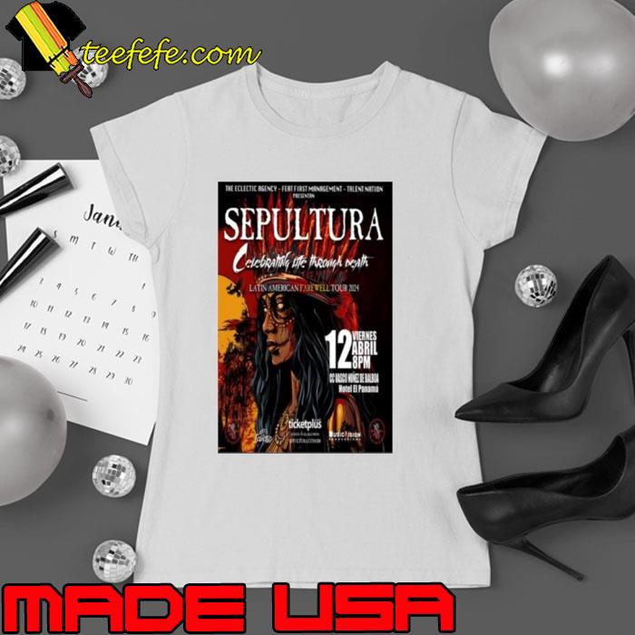 Sepultura Apr 12 2024 Panama Shirt Ladies tee Sepultura Apr 12 2024 Panama Shirt Ladies tee