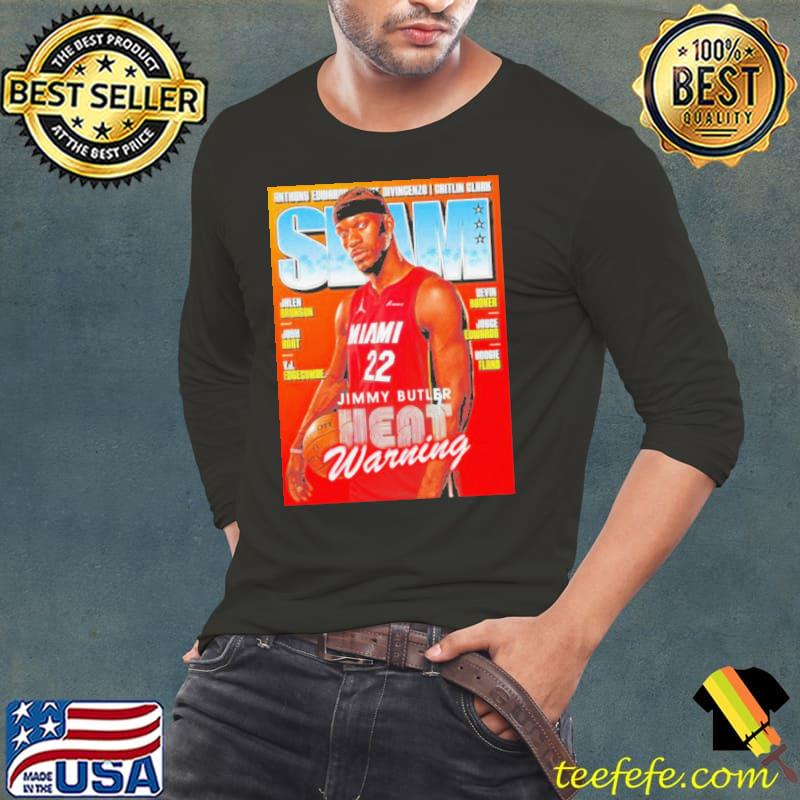 Slam Jimmy Butler heat warning s Long Sleeve Tee Slam Jimmy Butler heat warning s Long Sleeve Tee