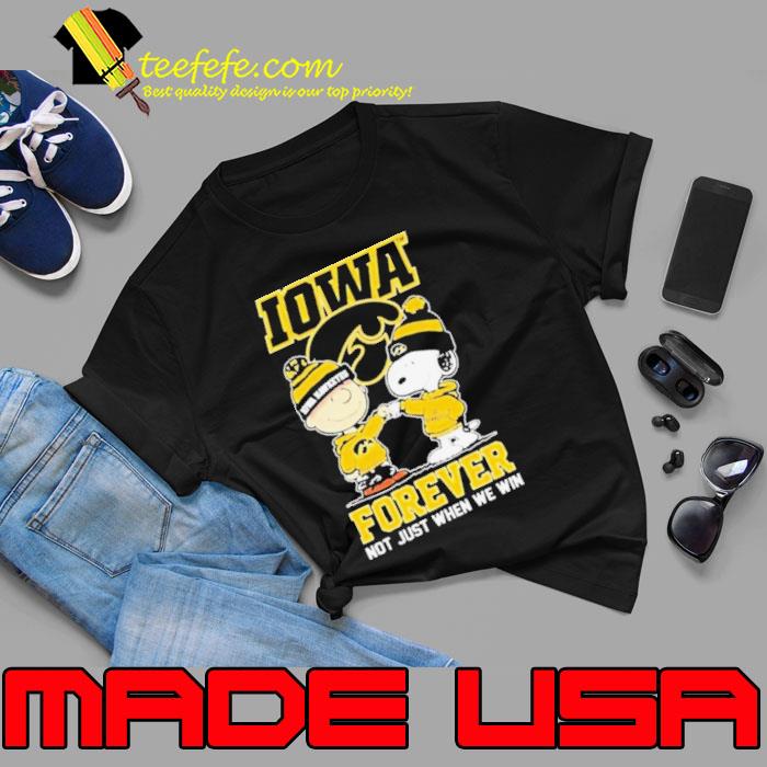 Snoopy And Charlie Brown Iowa Hawkeyes National Championship On Car Forever Not Just When We Win Shirt