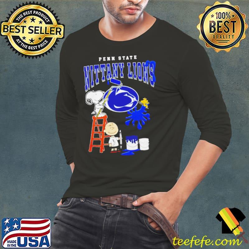 Snoopy Charlie Brown and Woodstock Wall Paint Penn State Nittany Lions s Long Sleeve Tee Snoopy Charlie Brown and Woodstock Wall Paint Penn State Nittany Lions s Long Sleeve Tee