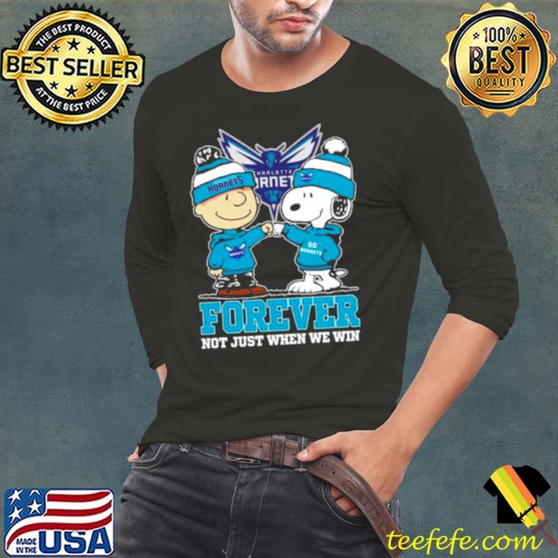 Snoopy Fist Bump Charlie Brown Charlotte Hornets Forever Not Just When We Win Shirt Long Sleeve Tee Snoopy Fist Bump Charlie Brown Charlotte Hornets Forever Not Just When We Win Shirt Long Sleeve Tee