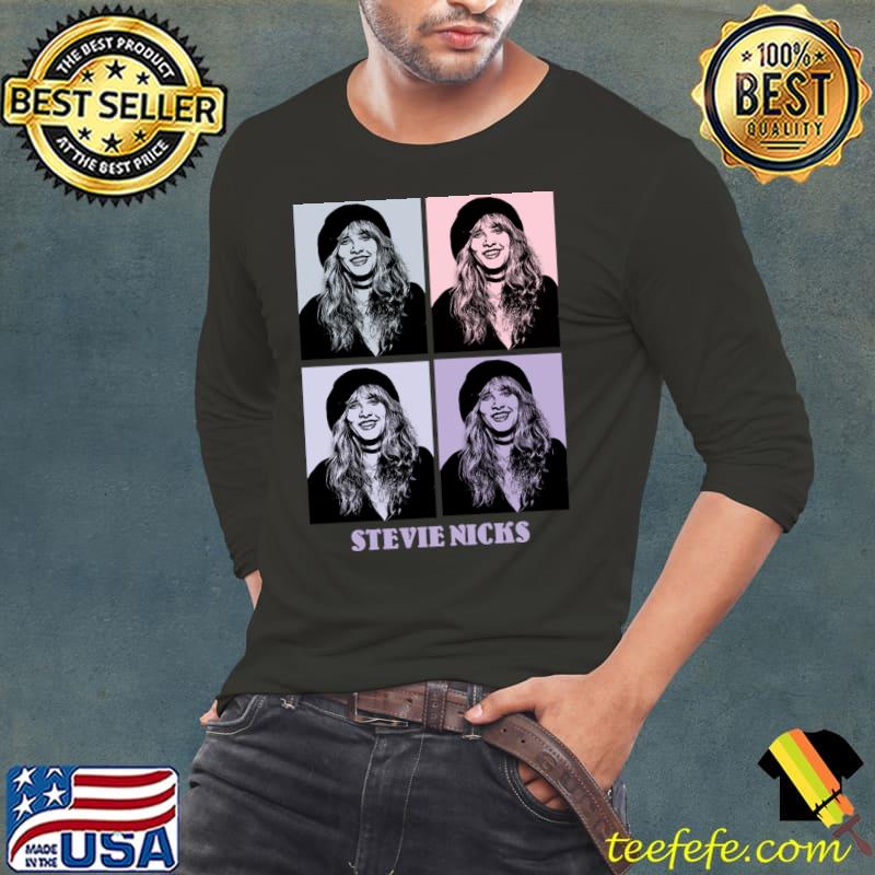 Stevie Nicks 1987s Pop Art American singer-songwriter T-Shirt Long Sleeve Tee Stevie Nicks 1987s Pop Art American singer-songwriter T-Shirt Long Sleeve Tee