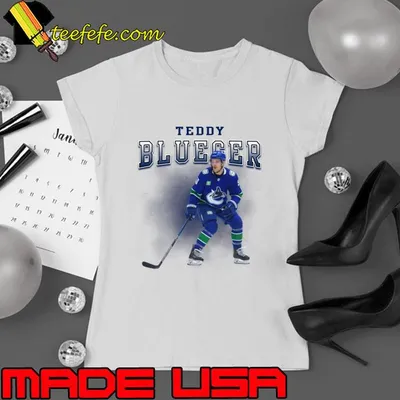 Teddy Blueger Latvian professional ice hockey centre for the Vancouver CanucksT-Shirt