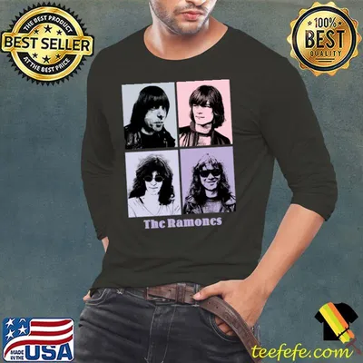The Ramones 1977s Pop Art American punk rock band formed T-Shirt