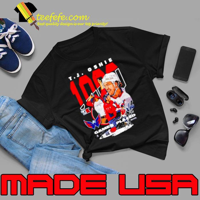 Tj Oshie Washington Capitals 1000 Games Played signature shirt Tj Oshie Washington Capitals 1000 Games Played signature shirt