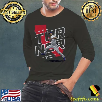 Trea Turner American professional baseball shortstop Los Angeles D Player Map T-Shirt