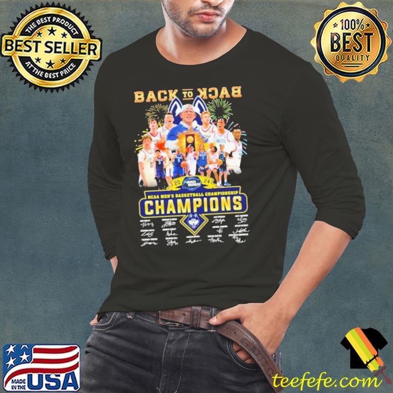 Uconn Back To Back 2024 NCAA Men’s Basketball Championship Champions Signatures Shirt Long Sleeve Tee Uconn Back To Back 2024 NCAA Men’s Basketball Championship Champions Signatures Shirt Long Sleeve Tee