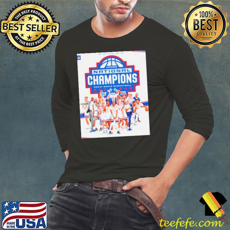 Uconn Huskies 2024 NCAA Men’s basketball national Champions poster s Long Sleeve Tee Uconn Huskies 2024 NCAA Men’s basketball national Champions poster s Long Sleeve Tee