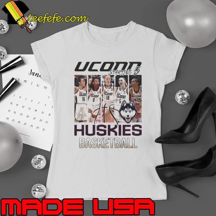 UConn Huskies Basketball Starting 5 Shirt Ladies tee UConn Huskies Basketball Starting 5 Shirt Ladies tee