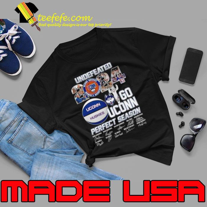Uconn Huskies Undefeated 2024 Go Uconn Perfect Season Signatures Shirt Unisex Uconn Huskies Undefeated 2024 Go Uconn Perfect Season Signatures Shirt Unisex