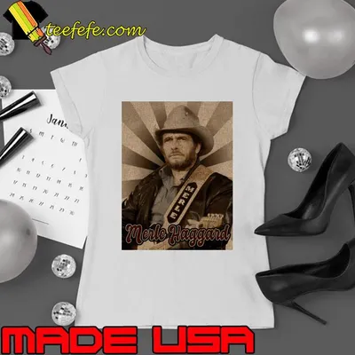 Vintage Merle Haggard American country music singer songwriter guitarist fiddler T-Shirt