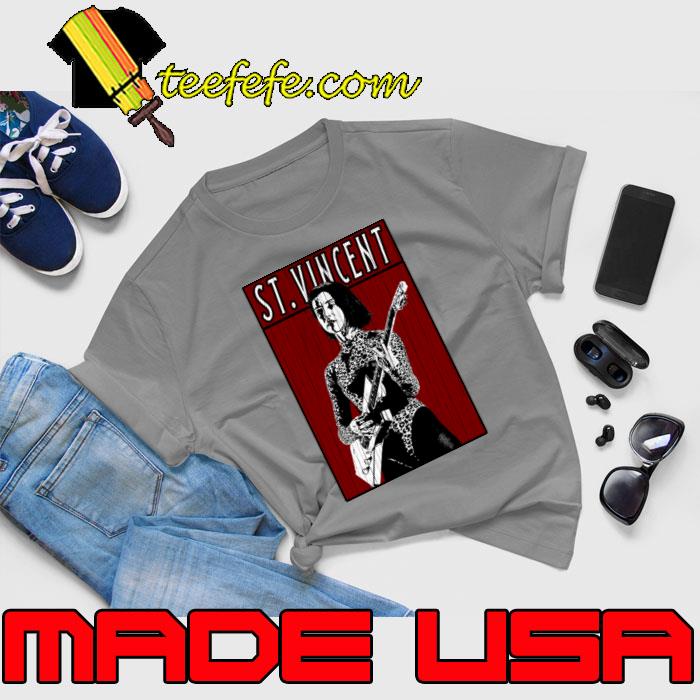 Vintage St. Vincent an American musician and singer playing guitar T-Shirt Unisex Vintage St. Vincent an American musician and singer playing guitar T-Shirt Unisex