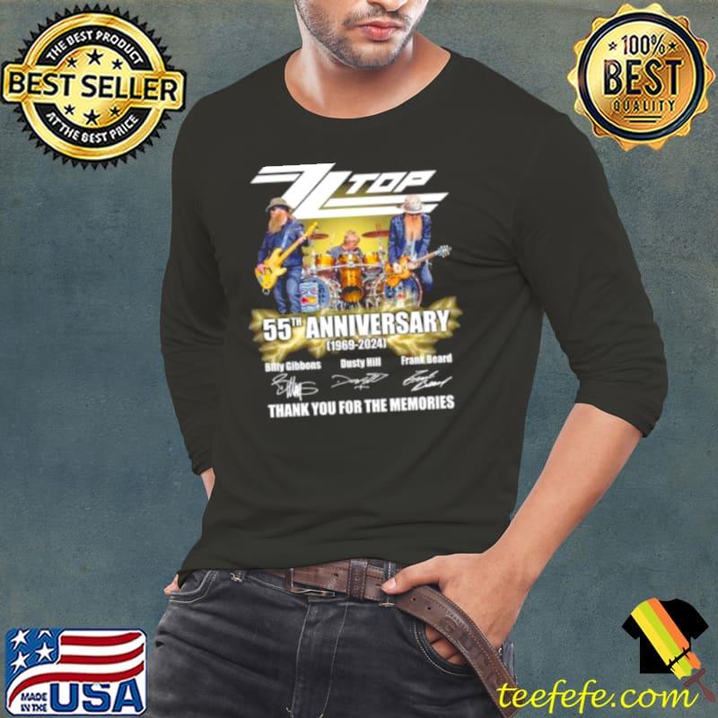 ZZ Top 55th anniversary 1969 2024 Billy Gibbons Dusty Hill and Frank Beard signatures s Long Sleeve Tee ZZ Top 55th anniversary 1969 2024 Billy Gibbons Dusty Hill and Frank Beard signatures s Long Sleeve Tee