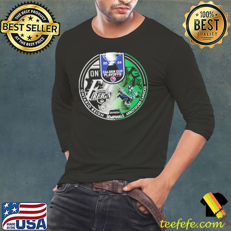 2024 Calder Cup Playoffs Ontario Reign vs Abbotsford Canucks Division Semifinal Shirt Long Sleeve Tee 2024 Calder Cup Playoffs Ontario Reign vs Abbotsford Canucks Division Semifinal Shirt Long Sleeve Tee