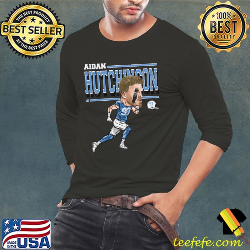 Aidan Hutchinson Detroit Cartoon American football defensive end T-Shirt