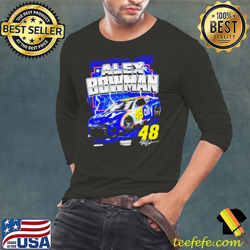 Alex Bowman Hendrick Motorsports Team Collection Ally Darlington Throwback shir Long Sleeve Tee Alex Bowman Hendrick Motorsports Team Collection Ally Darlington Throwback shir Long Sleeve Tee