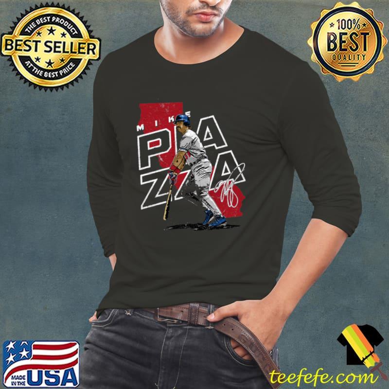American former professional baseball catcher mike piazza player map T-Shirt American former professional baseball catcher mike piazza player map T-Shirt