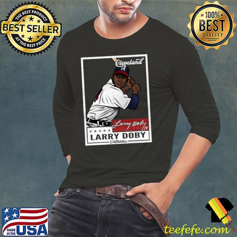 American professional baseball player larry doby throwback card T-Shirt Long Sleeve Tee American professional baseball player larry doby throwback card T-Shirt Long Sleeve Tee