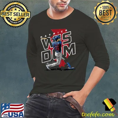 American professional baseball third baseman patrick wisdom player map T-Shirt