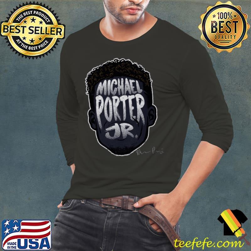 American professional basketball player michael porter jr. player silhouette T-Shirt Long Sleeve Tee American professional basketball player michael porter jr. player silhouette T-Shirt Long Sleeve Tee